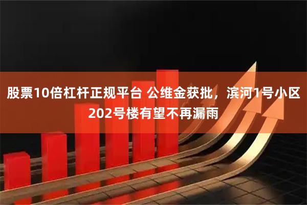 股票10倍杠杆正规平台 公维金获批，滨河1号小区202号楼有望不再漏雨